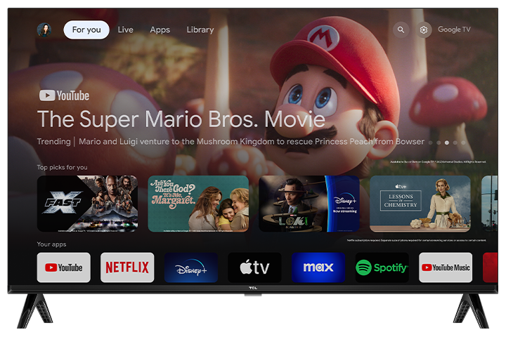 TCL 32" S Class 720p HD LED Smart TV with Google TV - 32S21BG