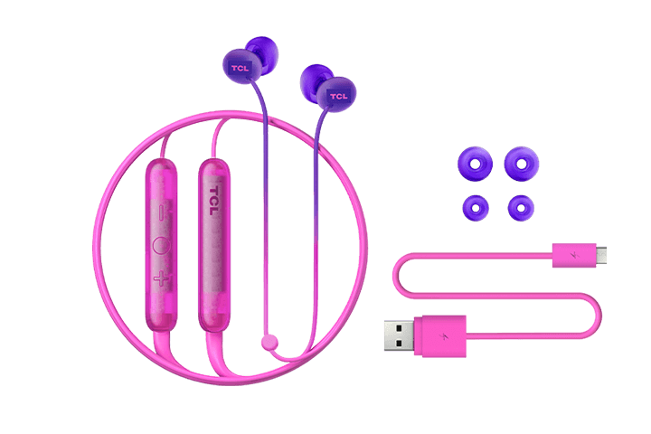 TCL Sunrise Purple Wireless In-ear Bluetooth Headphones with Mic - SOCL300BTPP