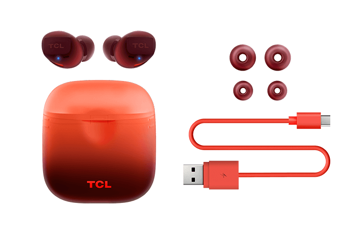 TCL Sunset Orange True Wireless In-ear Bluetooth Headphones - SOCL500TWS