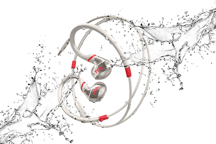 TCL Crimson White In-ear Headphones with Mic - ACTV100WT