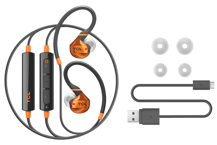 TCL Black Wireless In-ear Bluetooth Headphones with Mic - ACTV200BTBK