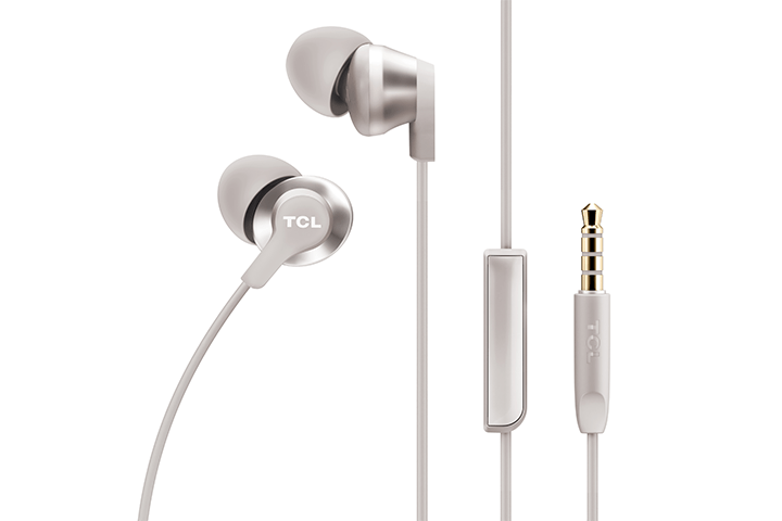 TCL Cement Gray In-ear Headphones with Mic - ELIT200WT