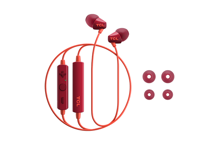 TCL Sunset Orange Wireless In-ear Bluetooth Headphones with Mic - SOCL100BTOR