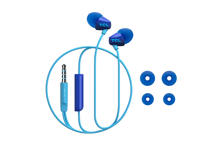 TCL Ocean Blue In-ear Headphones with Mic - SOCL100BL
