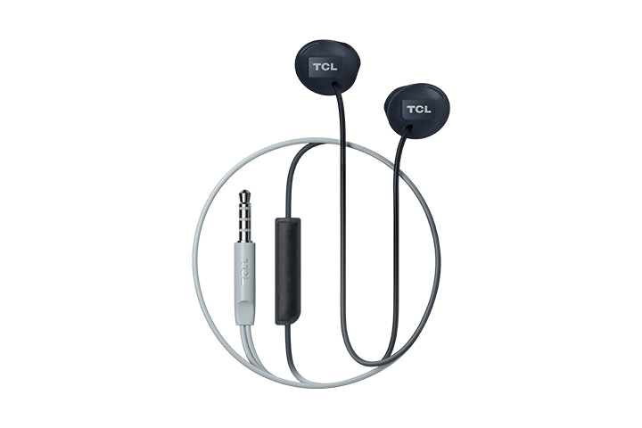 TCL Phantom Black In-ear Headphones with Mic - SOCL200BK