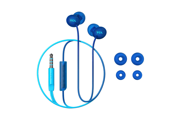 TCL Ocean Blue In-ear Headphones with Mic - SOCL300BL