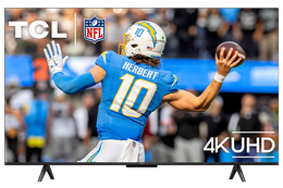TCL 43S551G 4K UHD LED Google TV displaying an NFL game
