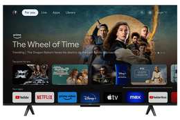 TCL 43S551G 4K UHD Google TV home screen with streaming apps