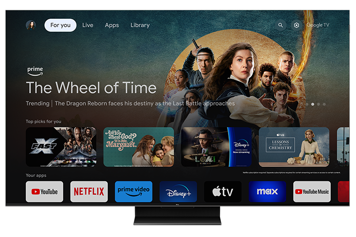 TCL 75" Q Class 4K UHD HDR QD-Mini LED Smart TV with Google TV – 75QM751G