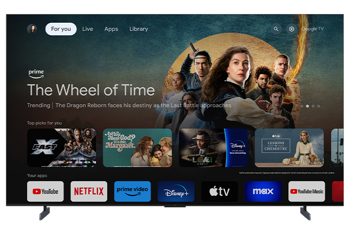 TCL 85" Q Class 4K UHD HDR QD-Mini LED Smart TV with Google TV – 85QM851G