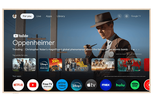 TCL 55" Class NXTVISION 4K QLED Smart TV with Google TV and Flush Wall Mount – 55A300W