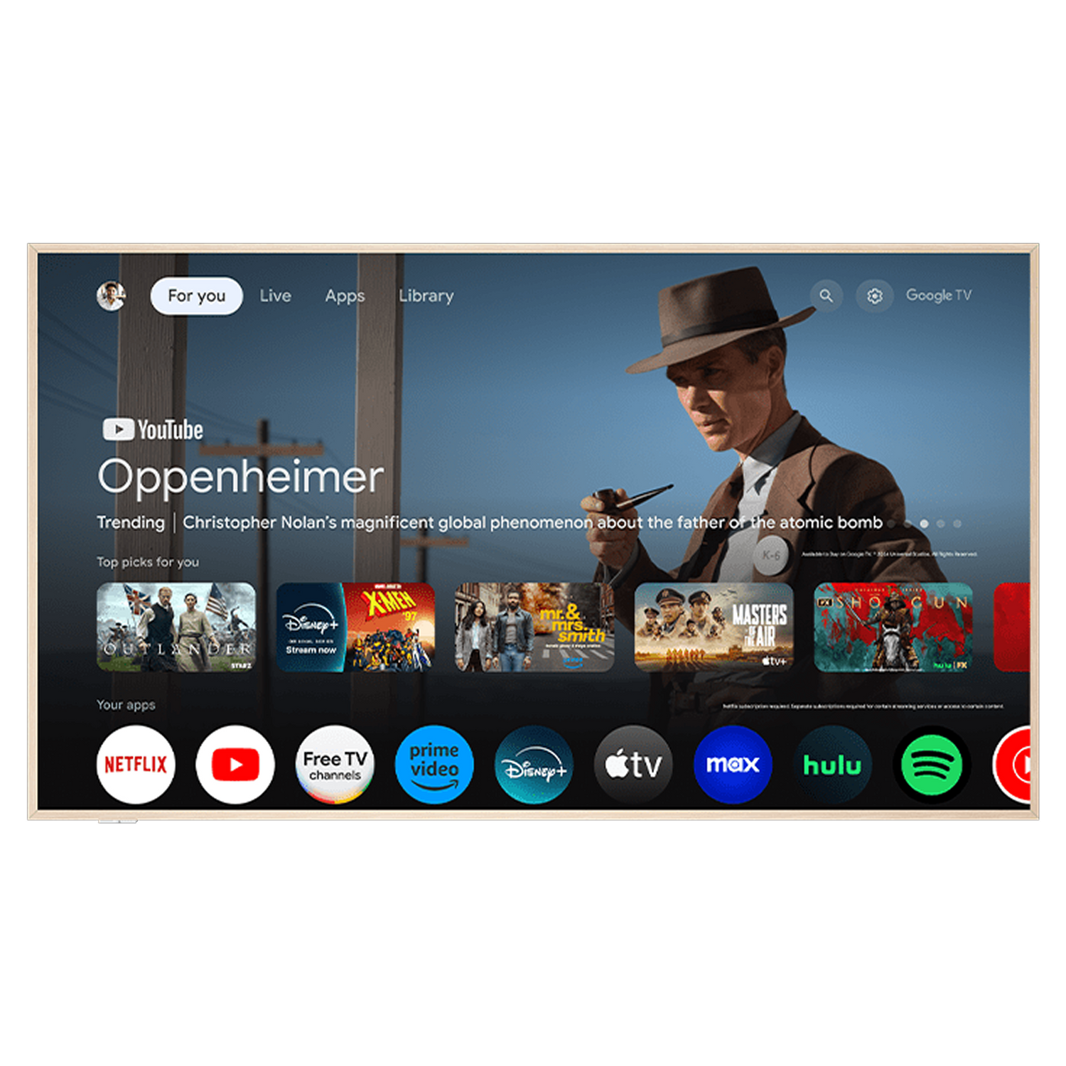 Class NXTVISION 4K QLED Smart TV with Google TV and Flush Wall Mount