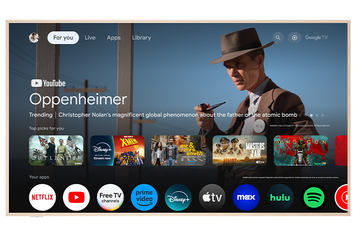 TCL 65" Class NXTVISION 4K QLED Smart TV with Google TV and Flush Wall Mount – 65A300W