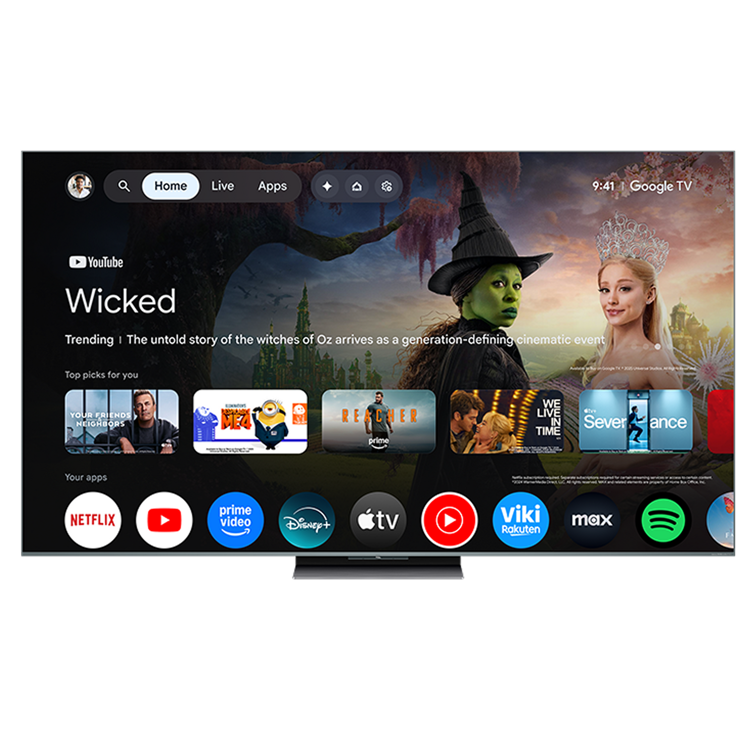 QM9K Series QD-Mini LED QLED 4K UHD Smart TV with Google TV –