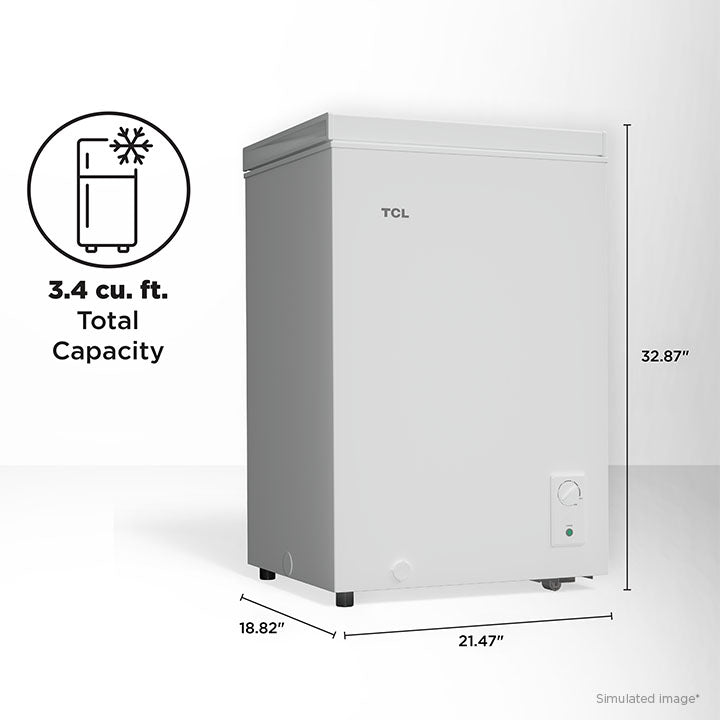 TCL 3.4 Cu. Ft. Chest Freezer White - TRC04M3AW | TCL USA – TCL