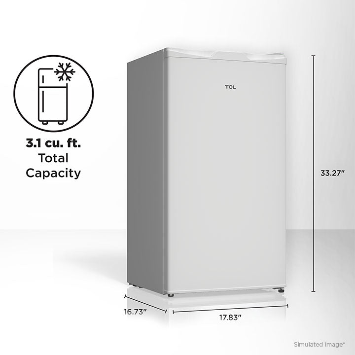 TCL 3.1 Cu.Ft Single Door Mini Refrigerator Black - TRM31S4AB