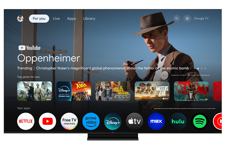 TCL 65" QM7K Series QD-Mini LED QLED 4K UHD Smart TV with Google TV – 65QM7K