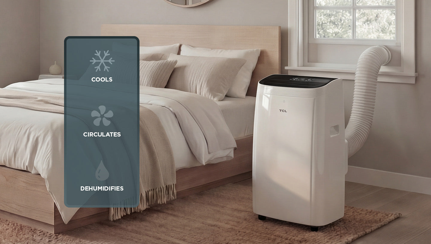 TCL 8,000 DOE (12,000 BTU ASHRAE) BTU Smart Portable AC - W8P95-5
