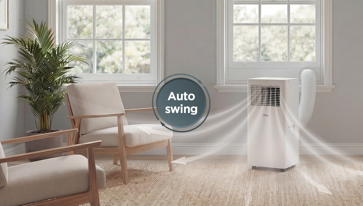 TCL 6,000 DOE (9,500 BTU ASHRAE) BTU Smart Portable AC -  T06PC9S