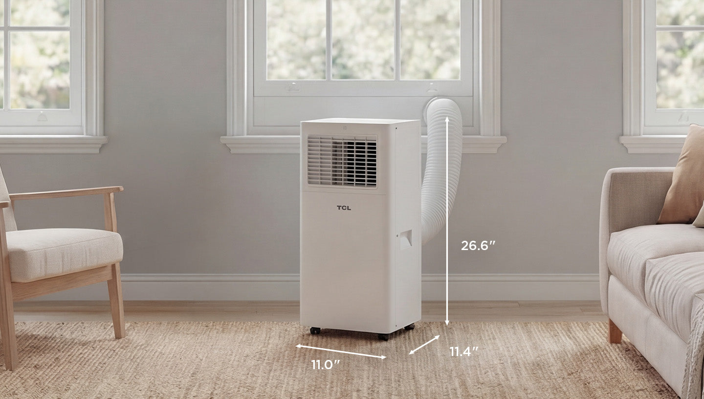 TCL 6,000 DOE (9,500 BTU ASHRAE) BTU Smart Portable AC -  T06PC9S