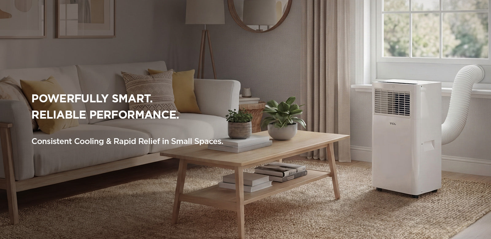 TCL 6,000 DOE (9,500 BTU ASHRAE) BTU Smart Portable AC -  T06PC9S