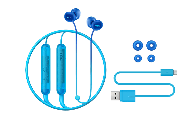 TCL Ocean Blue Wireless In-ear Bluetooth Headphones with Mic - SOCL300BTBL