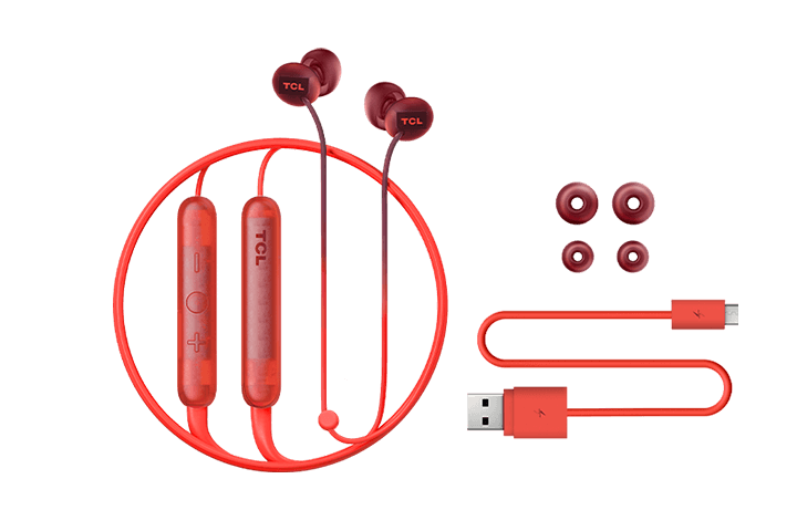 TCL Sunset Orange Wireless In-ear Bluetooth Headphones with Mic - SOCL300BTOR