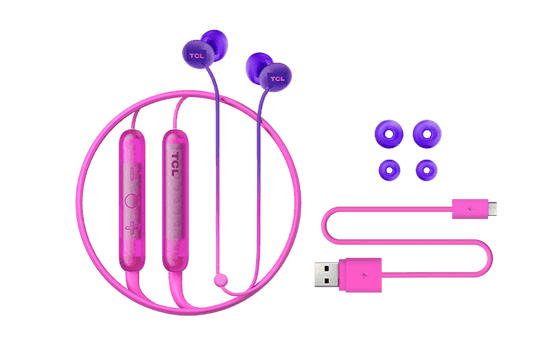 TCL Sunrise Purple Wireless In-ear Bluetooth Headphones with Mic - SOCL300BTPP