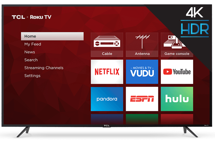 TCL 65” Class 4-Series 4K UHD HDR Roku Smart TV - 65S401