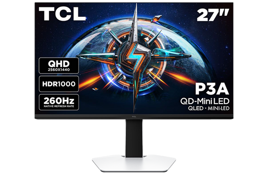 TCL 27" P3A Series QD-Mini LED QHD 260Hz HDR Gaming Monitor – 27P3A