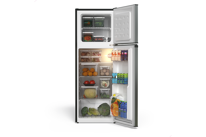 TCL 4.7 Cu.Ft Two Door Mini Refrigerator Silver - TRM47D5AV