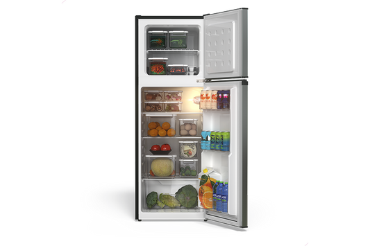 TCL 4.7 Cu.Ft Two Door Mini Refrigerator Silver - TRM47D5AV
