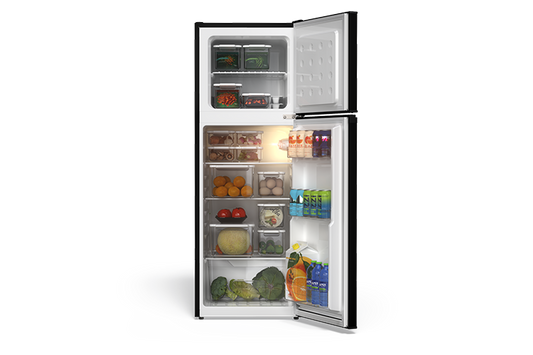 TCL 4.7 Cu.Ft Two Door Mini Refrigerator Black - TRM47D5AB