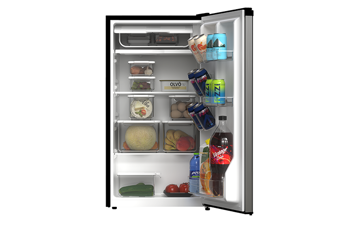 TCL 3.1 Cu.Ft Two Door Mini Refrigerator Silver - TRM31D4AV