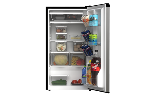 TCL 3.1 Cu.Ft Two Door Mini Refrigerator Silver - TRM31D4AV