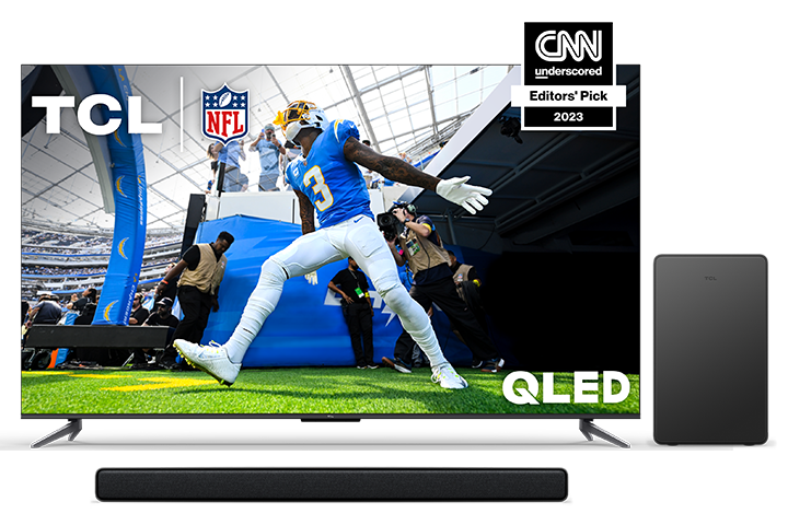 TCL 55" Q Class 4K QLED Smart TV and Premium 3.1 Channel Sound Bar Bundle