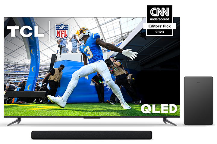 TCL 65" Q Class 4K QLED Smart TV and Premium 3.1 Channel Sound Bar Bundle
