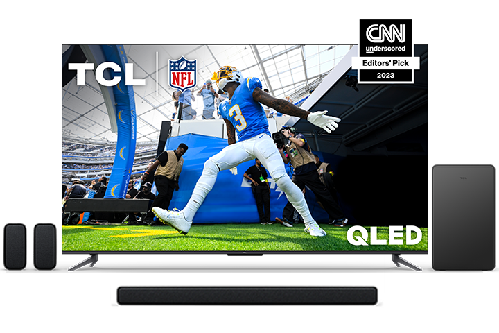 TCL 65" Q Class 4K QLED Smart TV and Premium 5.1 Channel Sound Bar Bundle
