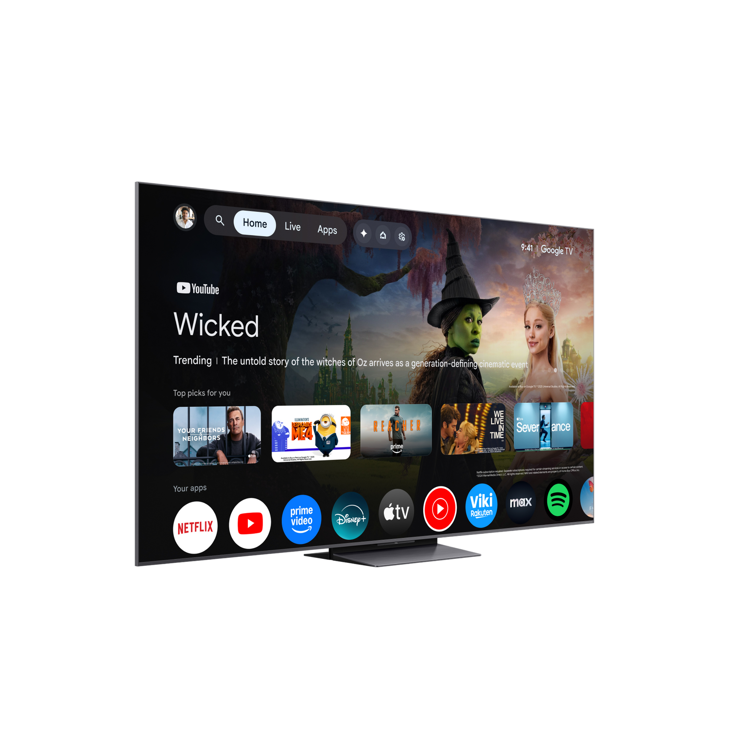 QM8L Series SQD-Mini LED 4K UHD HDR Smart TV with Google TV –
