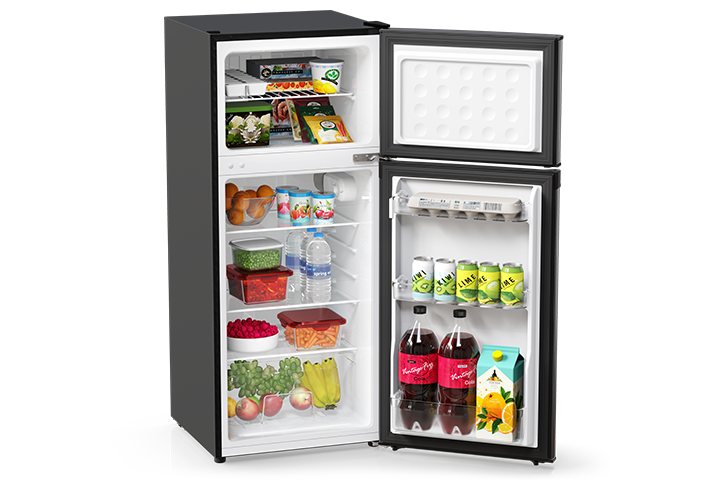 TCL 4.5 Cu.Ft. Two Door Refrigerator - Black Stainless Look