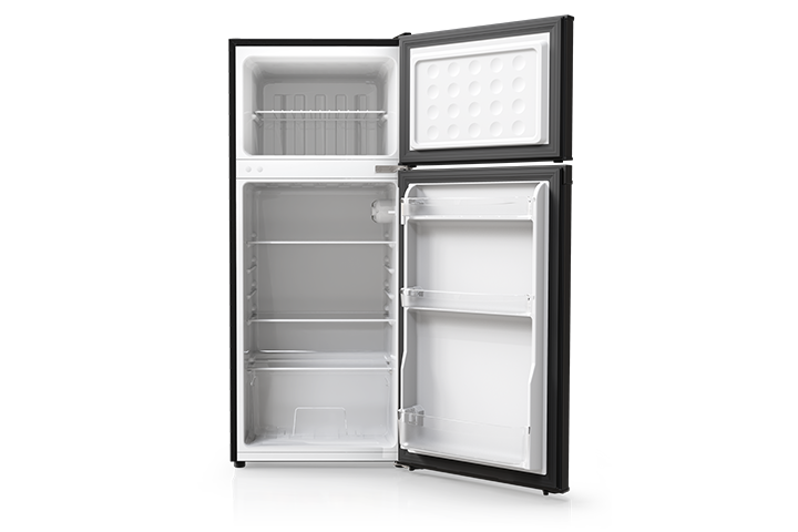 TCL 4.5 Cu.Ft. Two Door Refrigerator - Black Stainless Look