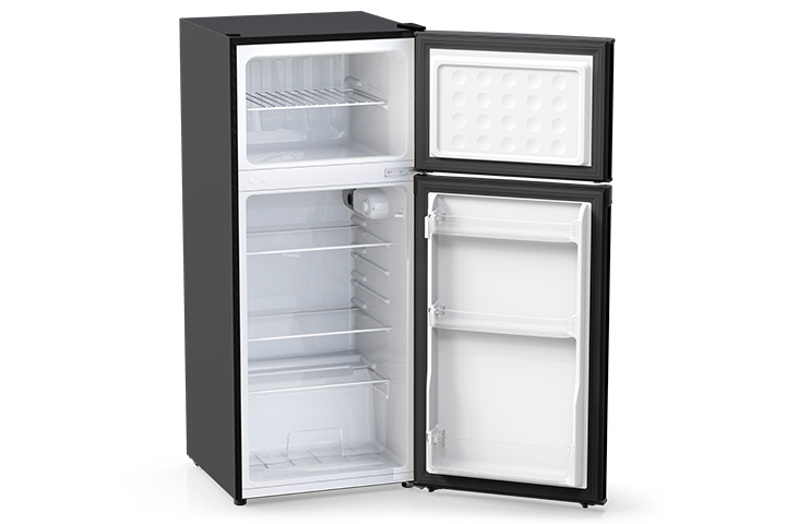 TCL 4.5 Cu.Ft. Two Door Refrigerator - Black Stainless Look