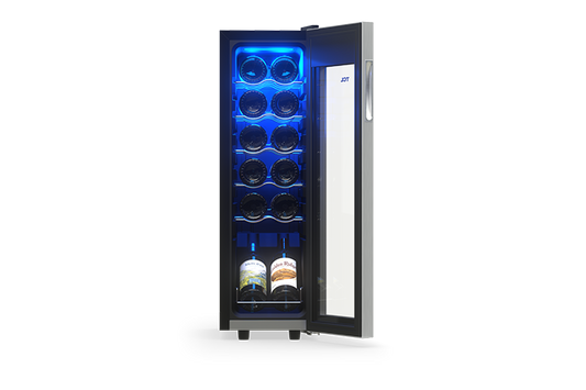 TCL 12 Bottles Single Temperature Zone Free Standing Wine Cooler - TRW12F6AS
