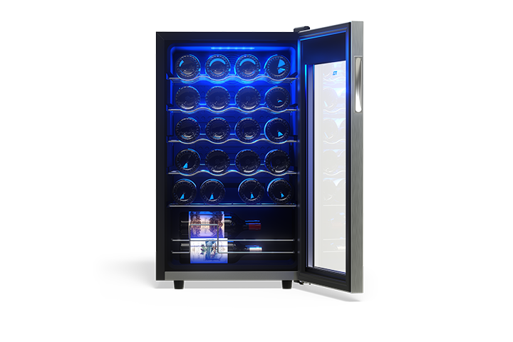 TCL 24 Bottles Single Temperature Zone Free Standing Wine Cooler - TRW24F6AS