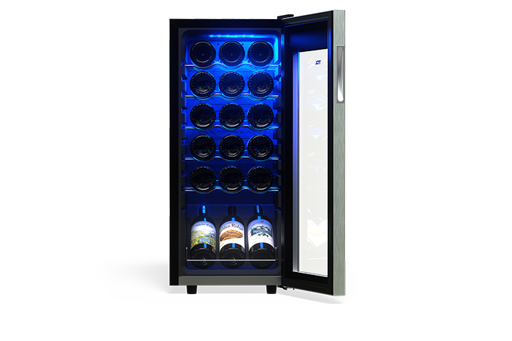 TCL 18 Bottles Single Temperature Zone Free Standing Wine Cooler - TRW18F6AS