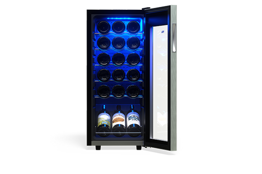 TCL 18 Bottles Single Temperature Zone Free Standing Wine Cooler - TRW18F6AS