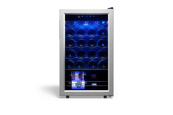 TCL 24 Bottles Single Temperature Zone Free Standing Wine Cooler - TRW24F6AS