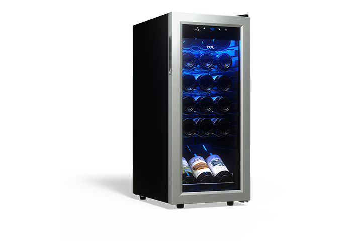 TCL 18 Bottles Single Temperature Zone Free Standing Wine Cooler - TRW18F6AS