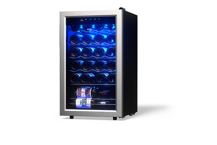 TCL 24 Bottles Single Temperature Zone Free Standing Wine Cooler - TRW24F6AS
