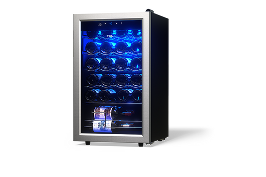 TCL 24 Bottles Single Temperature Zone Free Standing Wine Cooler - TRW24F6AS